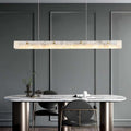 Natural Alabaster Kitchen Island Dinning Room Chandelier 60" - orvaliadecor