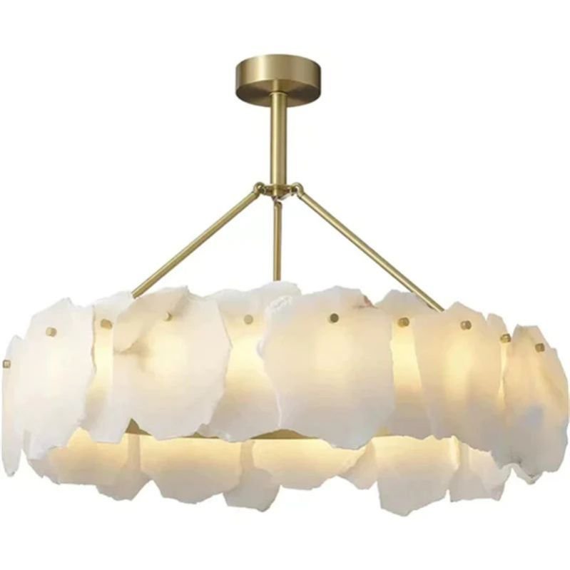 Noes Alabaster Round Chandelier - orvaliadecor