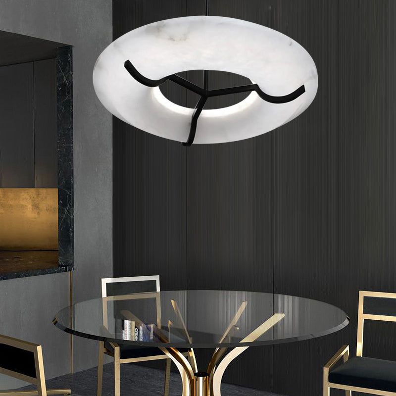Nova Modern Round Alabaster Chandelier - orvaliadecor