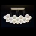 Rectangular Chandelier Alabaster Ball Chandelier - orvaliadecor