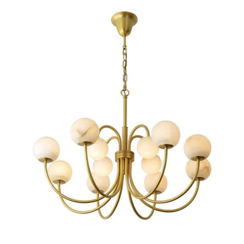 Sienna Alabaster Radial Chandelier - orvaliadecor