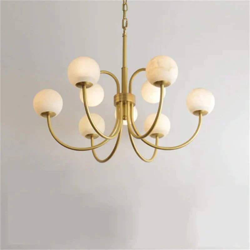 Sienna Alabaster Radial Chandelier - orvaliadecor
