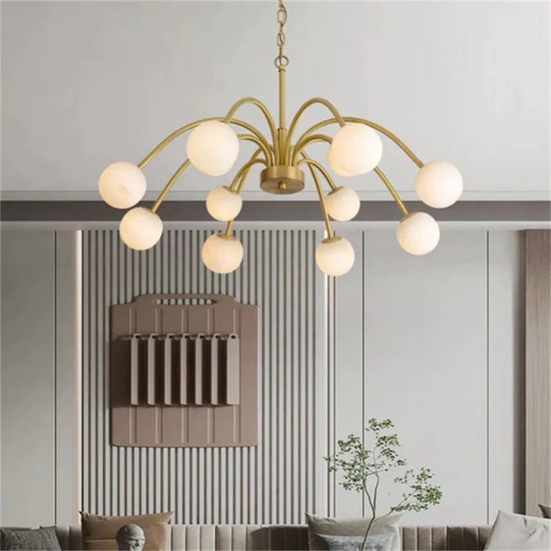 Sienna Alabaster Radial Chandelier - orvaliadecor