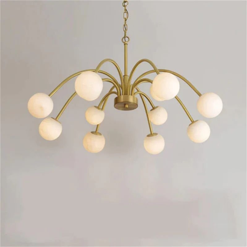 Sienna Alabaster Radial Chandelier - orvaliadecor