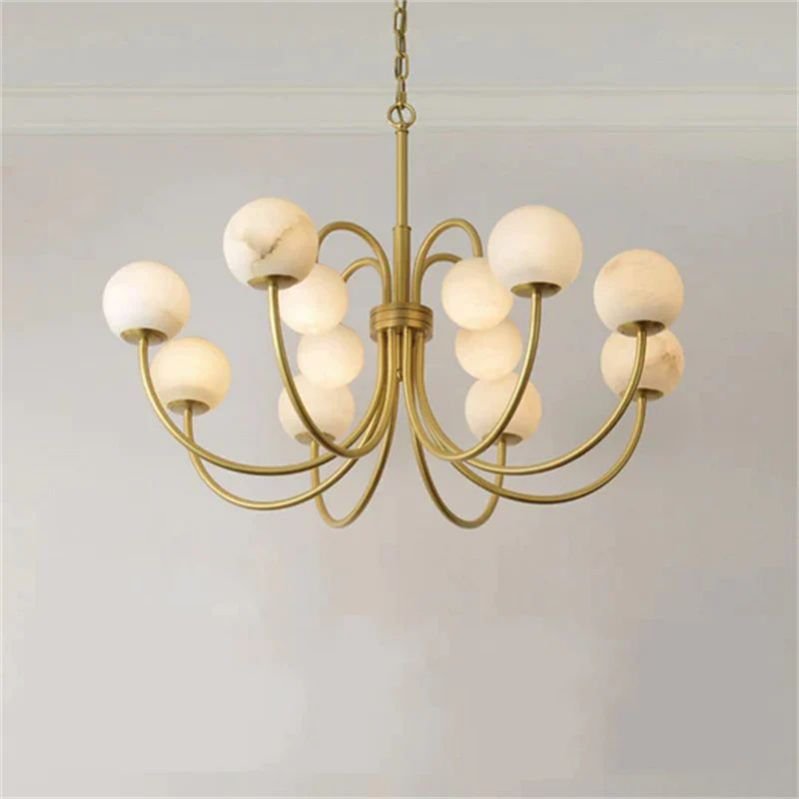 Sienna Alabaster Radial Chandelier - orvaliadecor