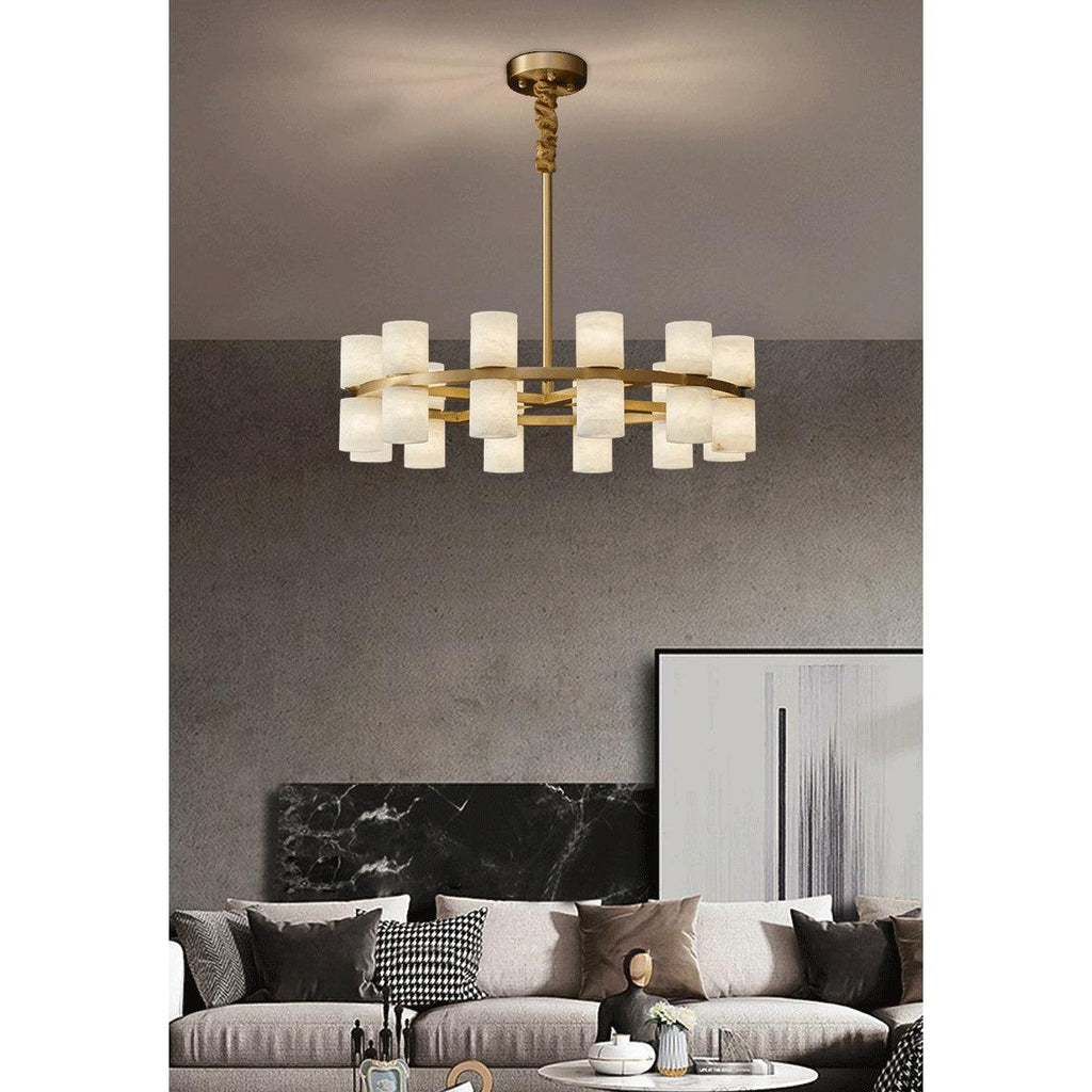 Tabitha Alabaster Chandelier - orvaliadecor