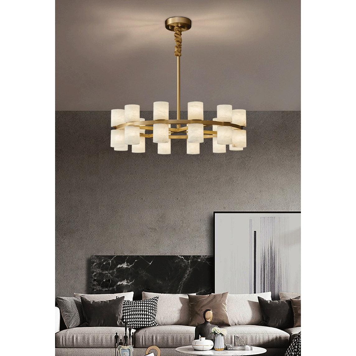 Tabitha Alabaster Chandelier - orvaliadecor