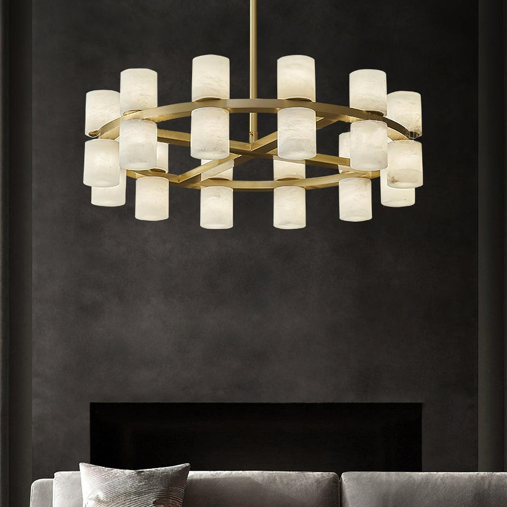 Tabitha Alabaster Chandelier - orvaliadecor
