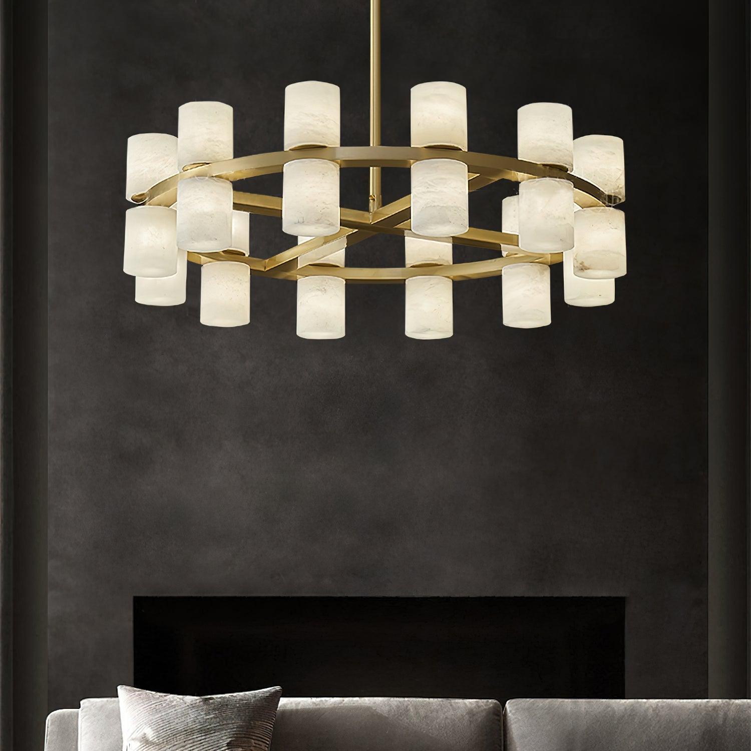 Tabitha Alabaster Chandelier - orvaliadecor