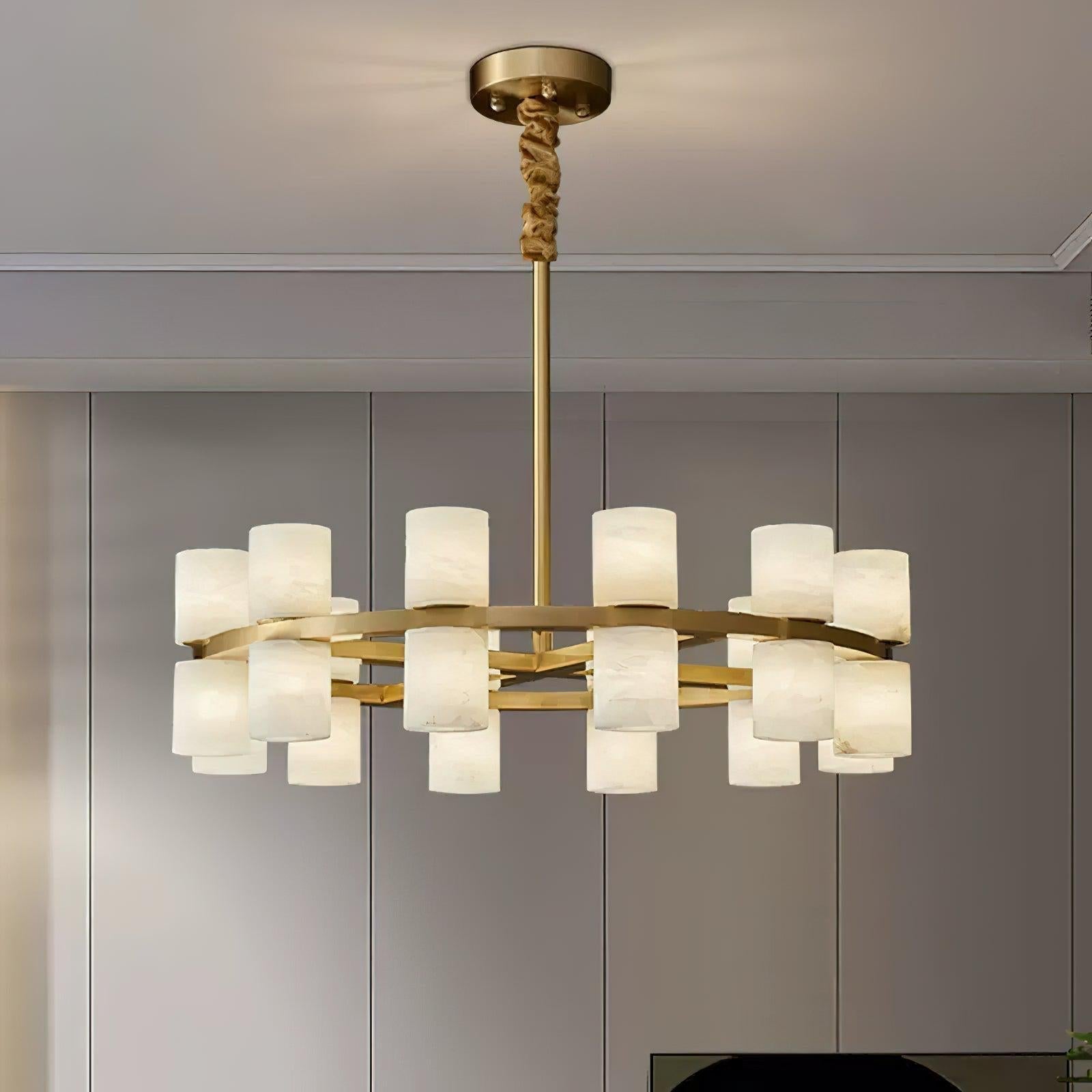 Tabitha Alabaster Chandelier - orvaliadecor