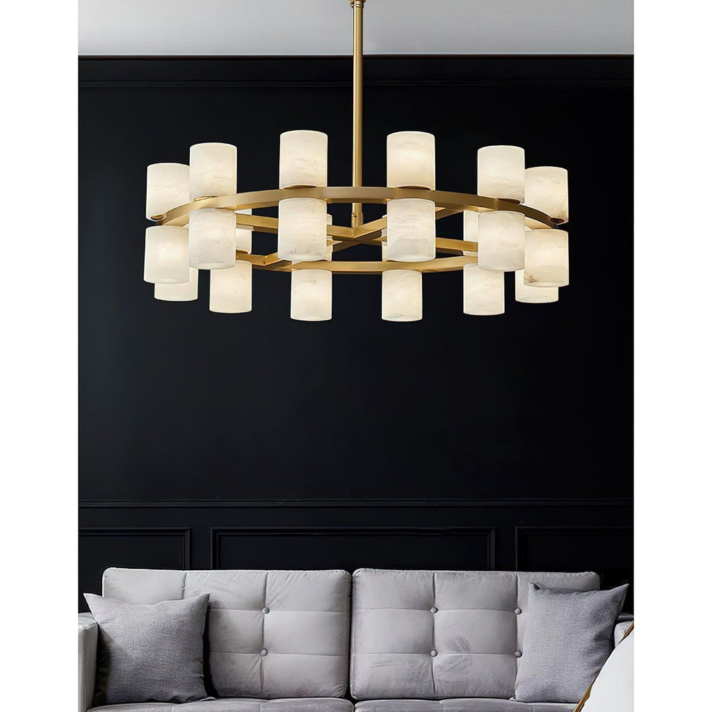 Tabitha Alabaster Chandelier - orvaliadecor