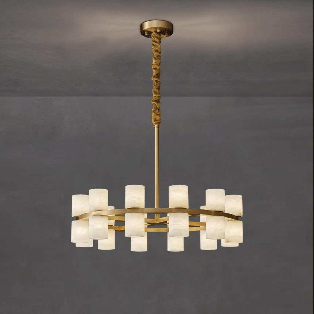 Tabitha Alabaster Chandelier - orvaliadecor