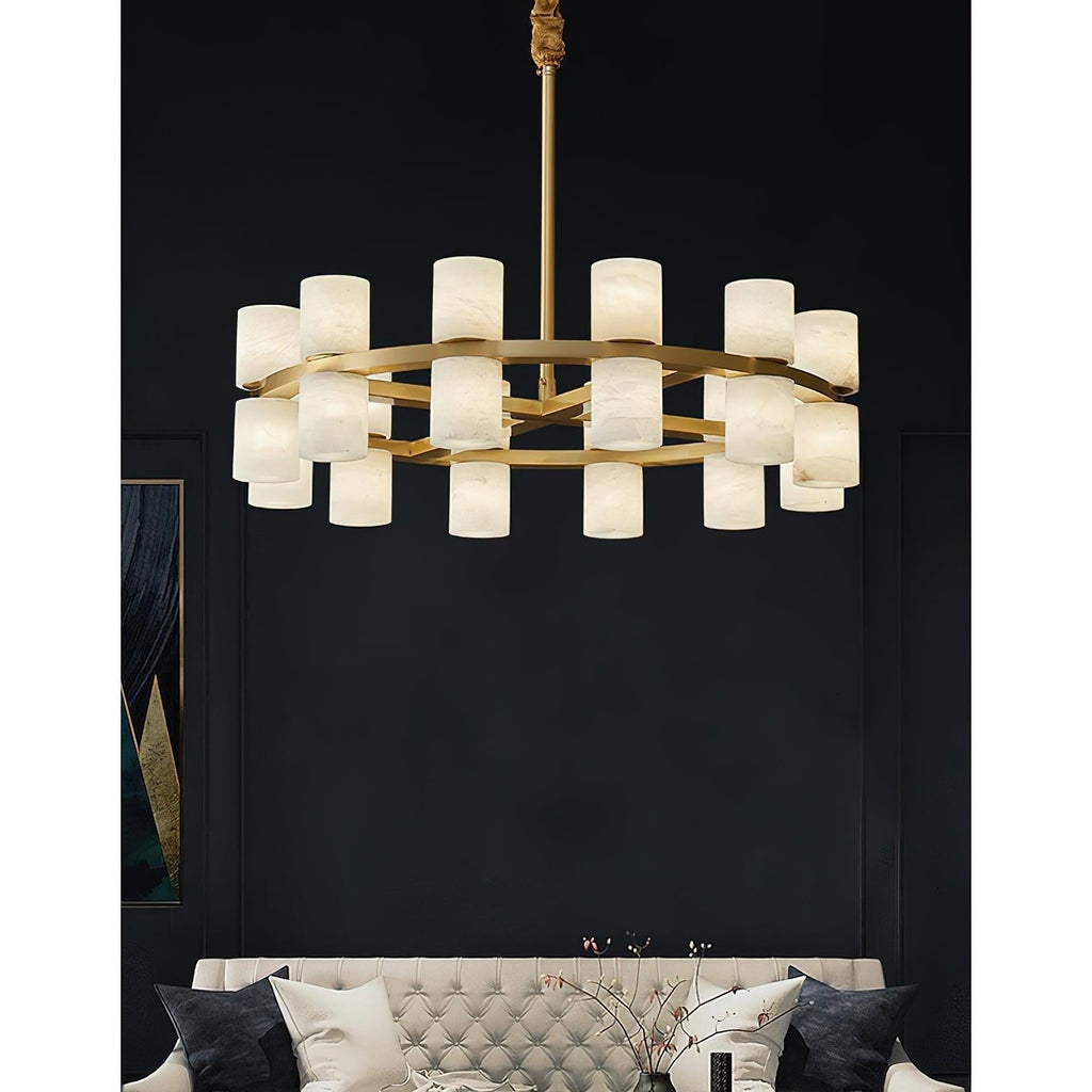Tabitha Alabaster Chandelier - orvaliadecor