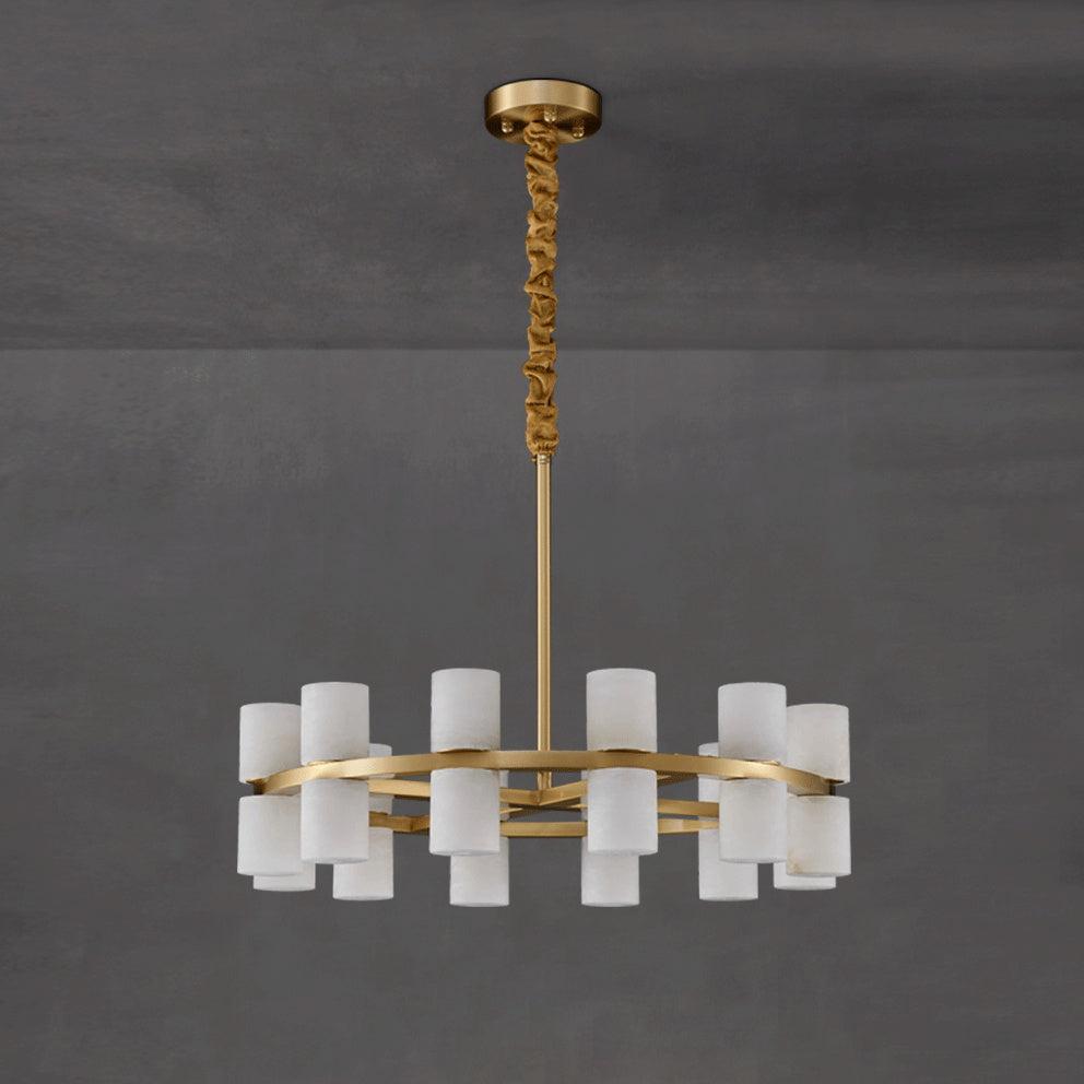 Tabitha Alabaster Chandelier - orvaliadecor