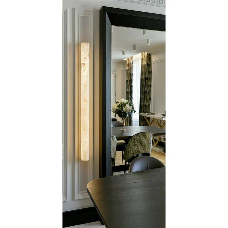 Venus Modern Linear Alabaster Wall Sconce 3"4.7" - orvaliadecor