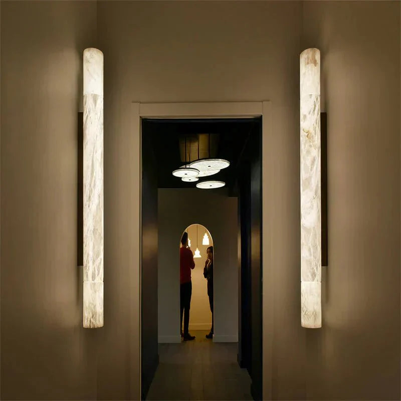 Venus Modern Linear Alabaster Wall Sconce 3"4.7" - orvaliadecor
